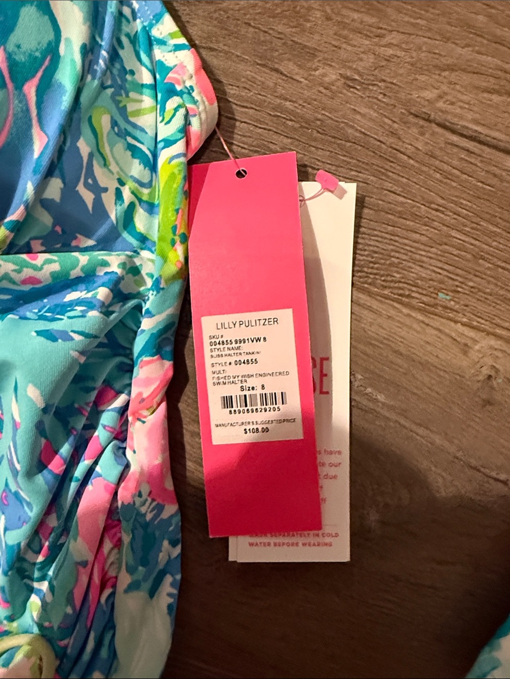 Lilly Pulitzer Multicolor Floral Halter Tankini & Bikini Set - Picture 2 of 6